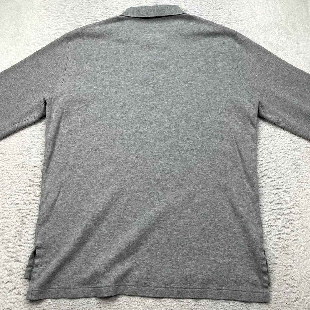 VTG Polo Ralph Lauren Longsleeve Men's Large Gray Cotton Henley